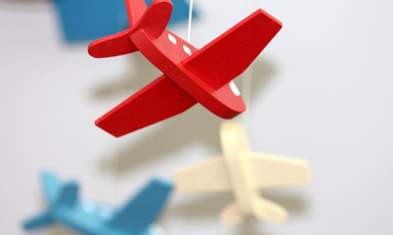 toy airplane red