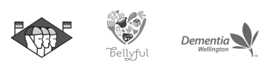 Logo of Dementia Wellington, Bellyful and Surf Life Saving NZ